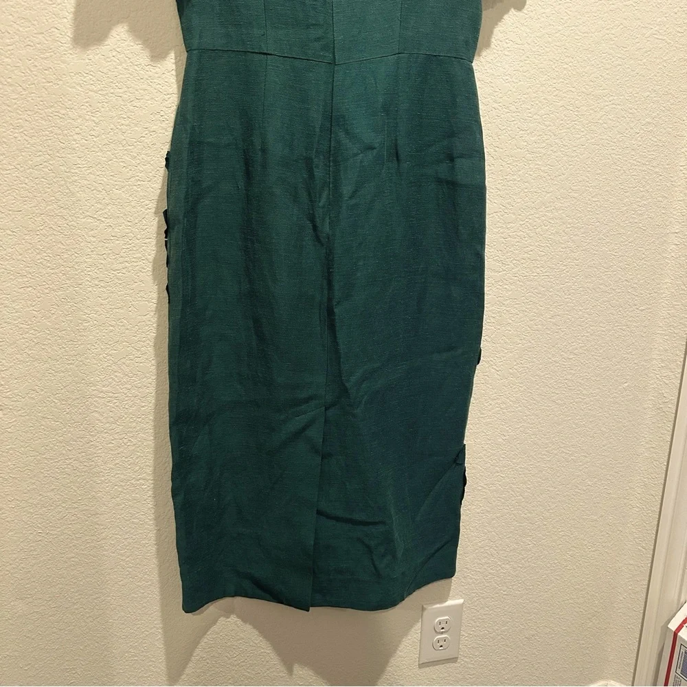 NWT Antonio Melani Willow Floral Applique Mock Neck Short Sleeve Midi Dress - Picture 9 of 9